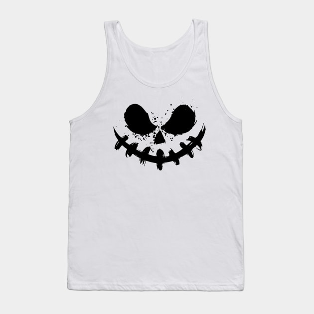 Scary Face Halloween Tank Top by Mr.Speak